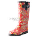 View detail information about 'Puddles - Red/Yellow Paisley' - Boots
