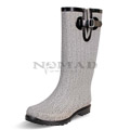 View detail information about 'Puddles - Grey/White Herringbone' - Boots