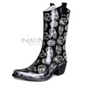 View detail information about 'Yippy - Black/White Skulls' - Boots