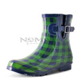 View detail information about 'Droplet - Navy/Green Gingham' - Boots